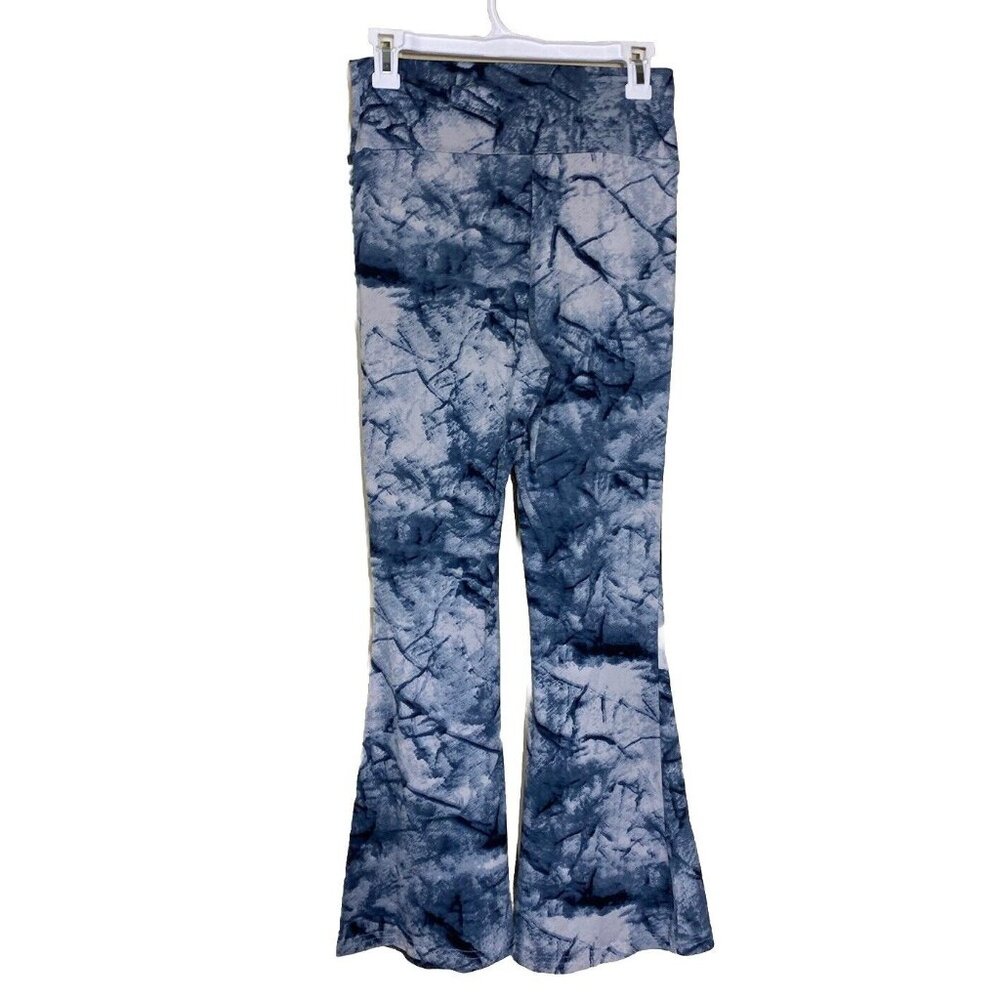 HAOOHU Flared Tie Dye BOHO Lightweight Stretch Pants Yoga Tie Dye Athleisure S